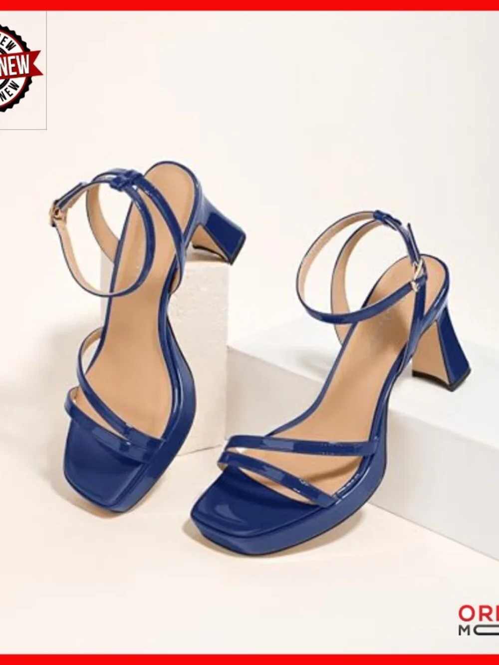 Strappy Platform Heels Chunky Block High Heel Sandals Wedding Prom 3 Inch